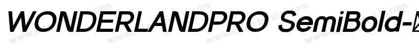WONDERLANDPRO SemiBold字体转换